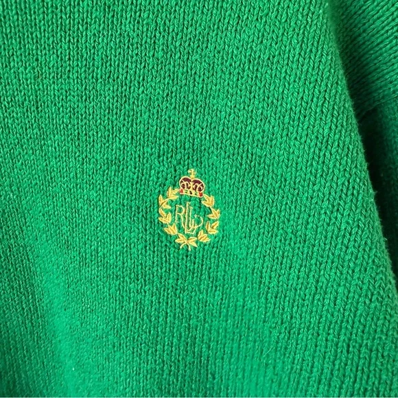 Vintage Ralph Lauren Green Sweater Sz L - Picture 4 of 5